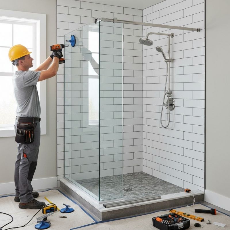 Shower Window Installation